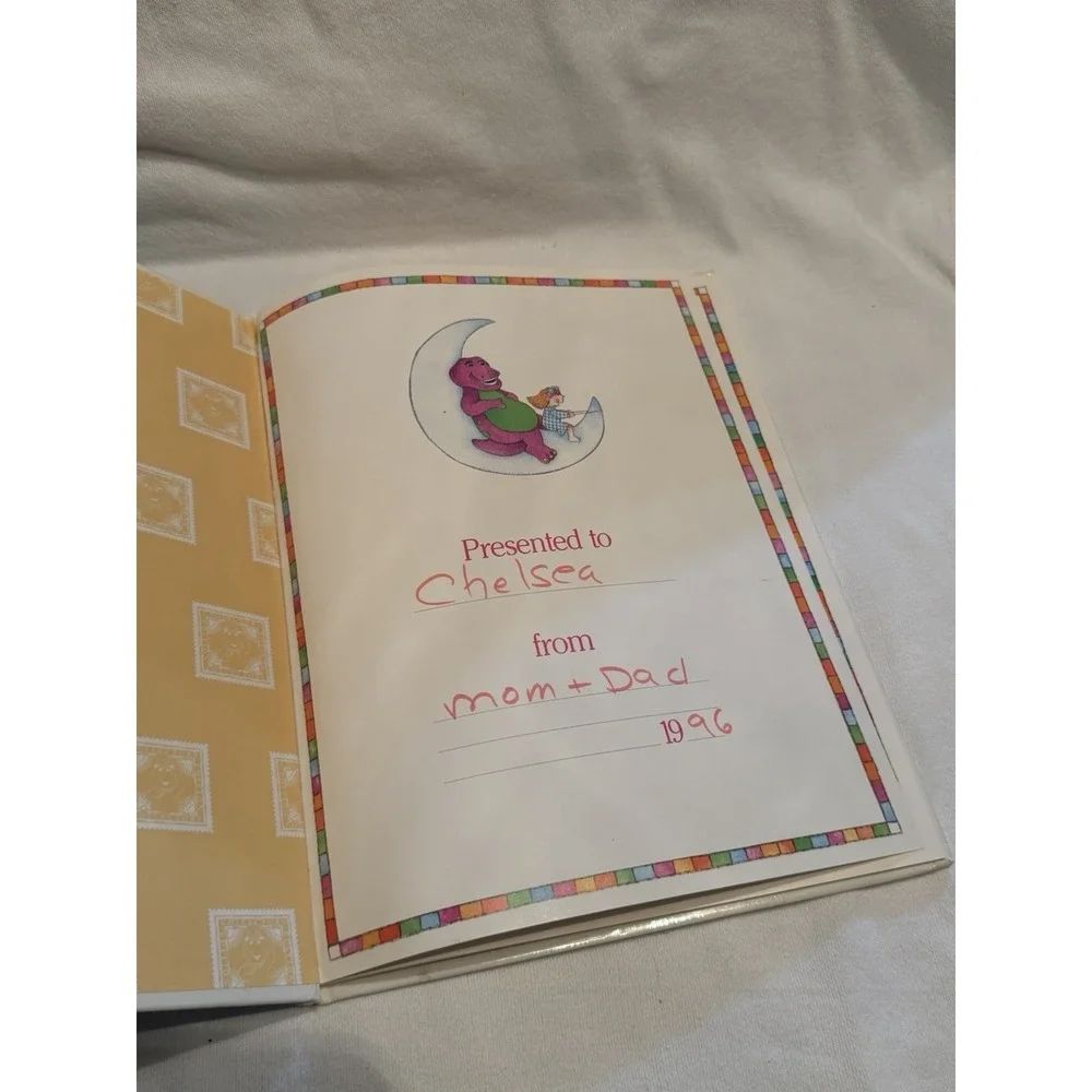 Vintage 1992 Barney Just Imagine Mary Shrode Hardcover Lyons Group Kids Book